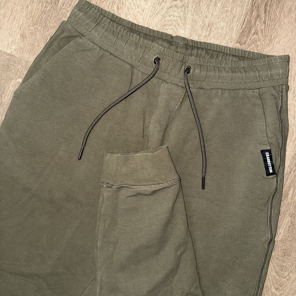 Bearbottom Lounge Joggers Men's Medium Olive Green Stretch Midweight